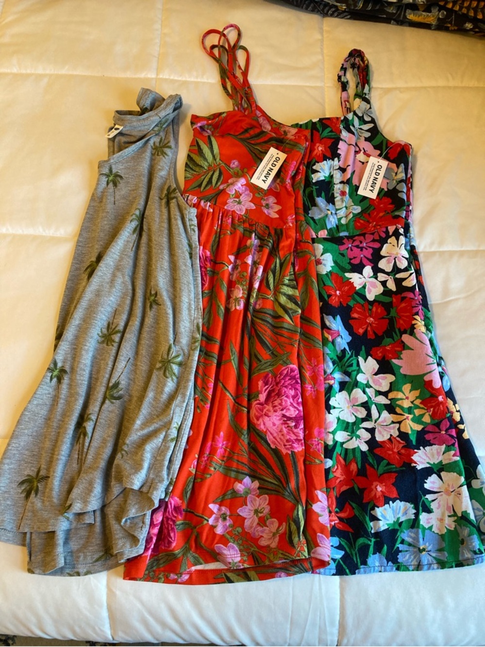 2 Old Navy dresses (NWT) and 1 Old Navy tank top. Size small petite.